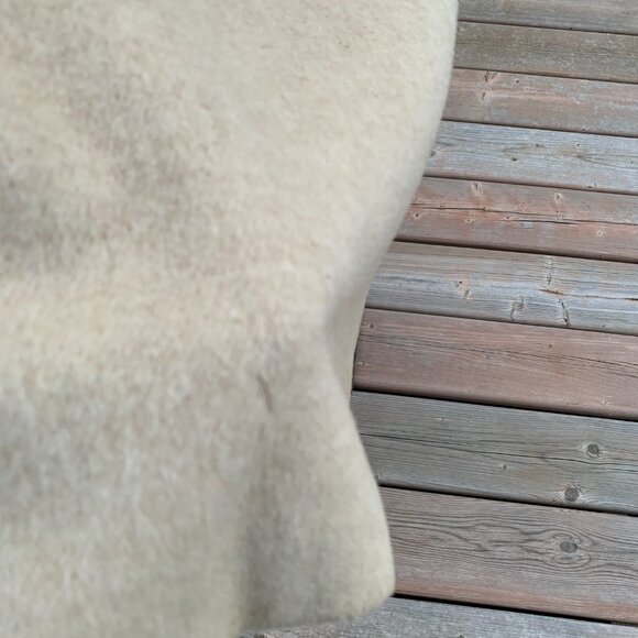 Vintage 70s Wool Faux Fur Collar Handmade Belted Penny Lane Swing Coat Overcoat - Picture 10 of 16